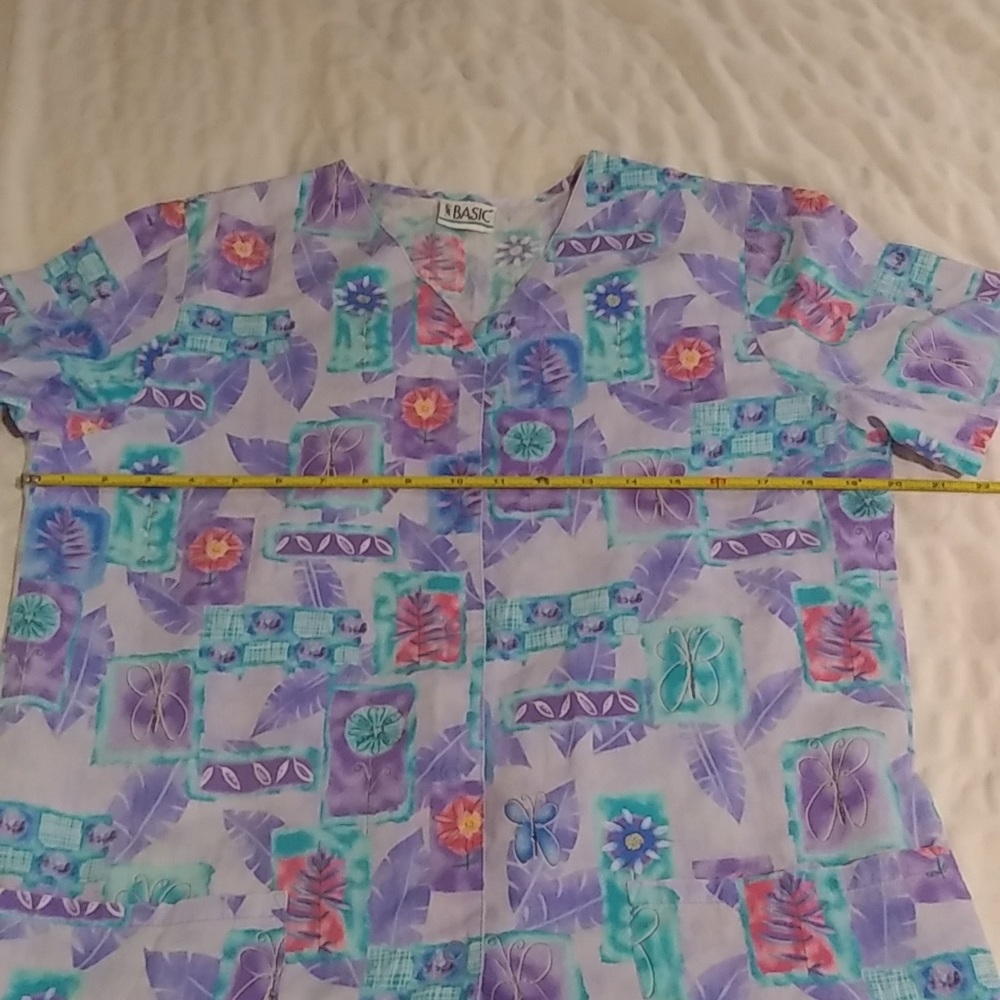 Scrub Top - (2/$10) Small Button Down - Picture 9 of 10